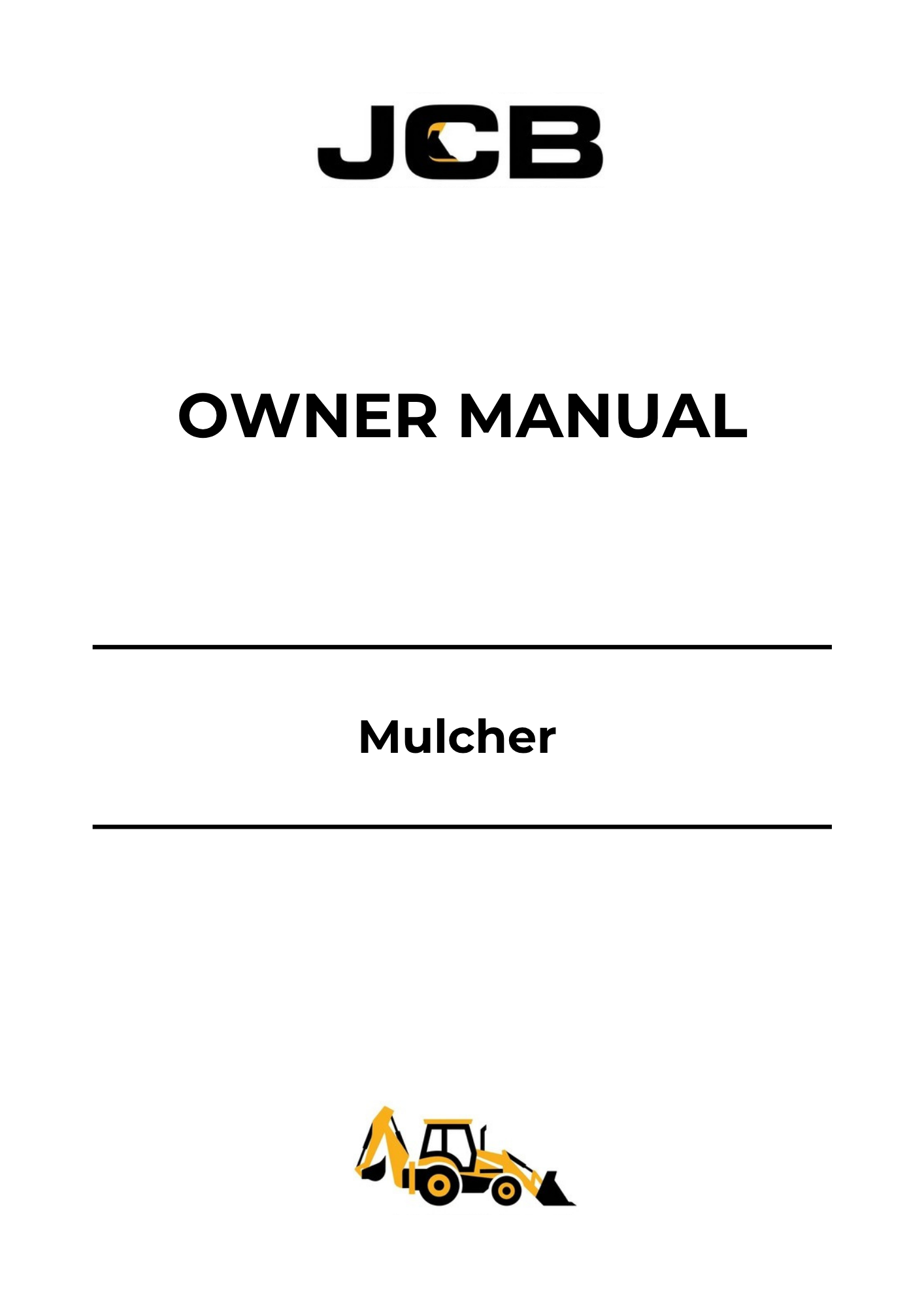 JCB Mulcher Owner Manual 332-A6624-01 PDF Download | Complete Service Guide