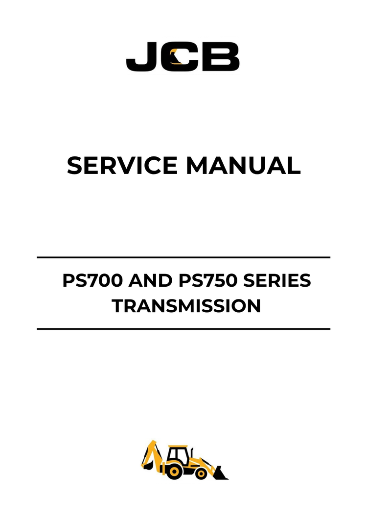 JCB PS700 & PS750 Series Transmission Service Manual 9803/9040 PDF Download