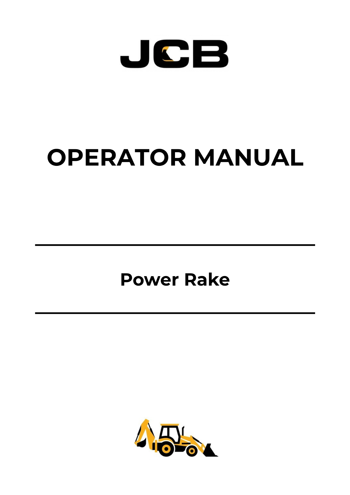 JCB Power Rake Operator Manual 332-A6612-02 PDF – Complete Operation & Maintenance Guide