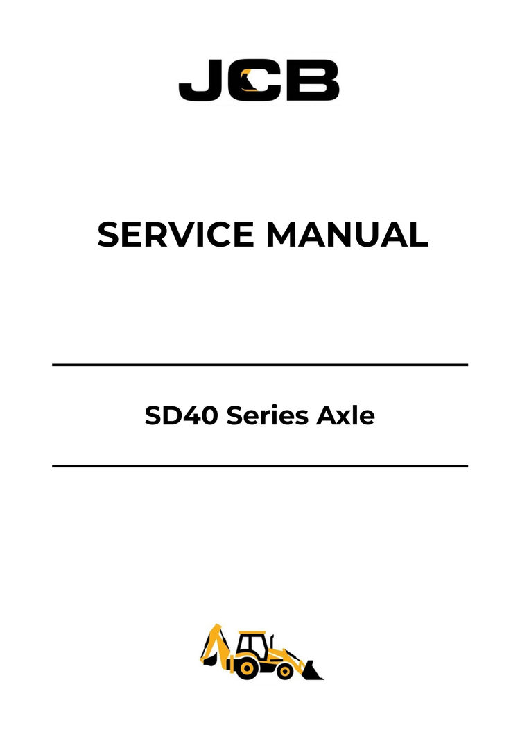 JCB SD40 Series Axle Service Manual 9803-9210 PDF Download