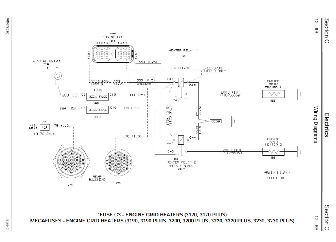 JCB Tractor Fastrac 3170 T2 (2003-2007) Electrical Diagram Manual PDF Download