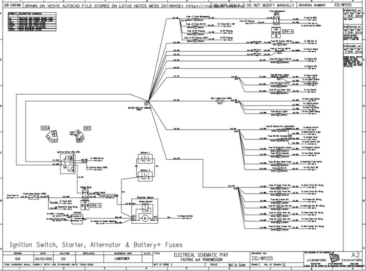 JCB Tractor Fastrac 3190 T2 2002-2006 Electrical Diagram Manual PDF Download