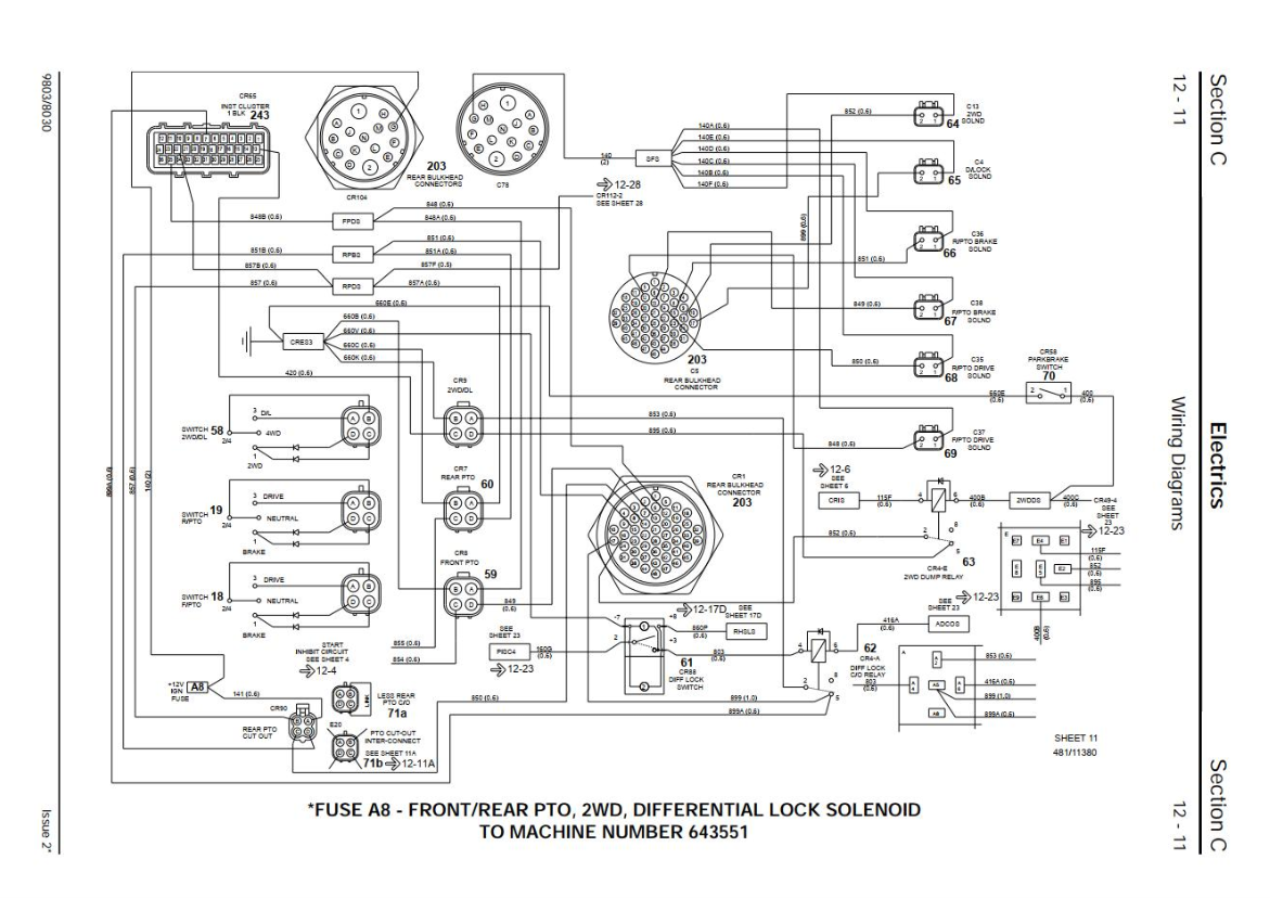 JCB Fastrac 3220 T2 Tractor (2003-2006) Electrical Diagram Manual PDF Download