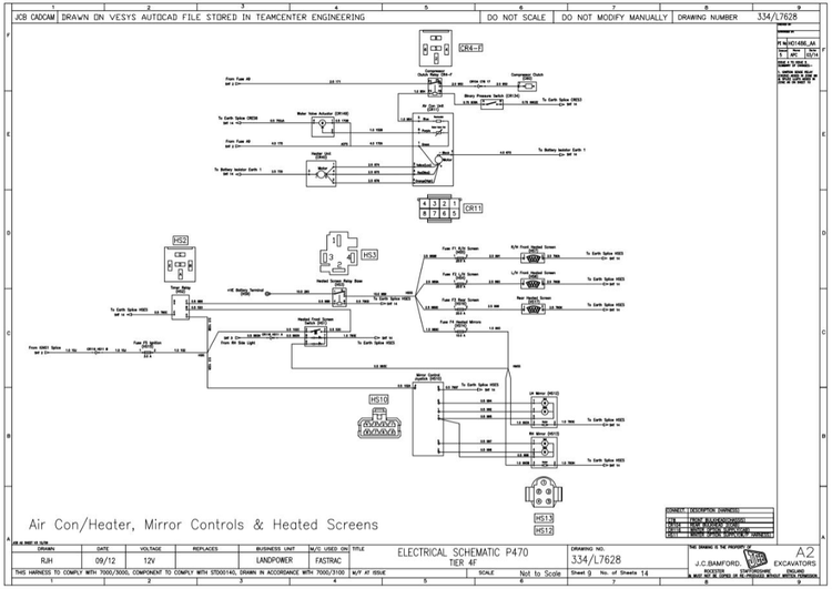 JCB Tractor Fastrac 3230-4 T4F (2013-2017) Electrical & Hydraulic Diagram Manual PDF Download