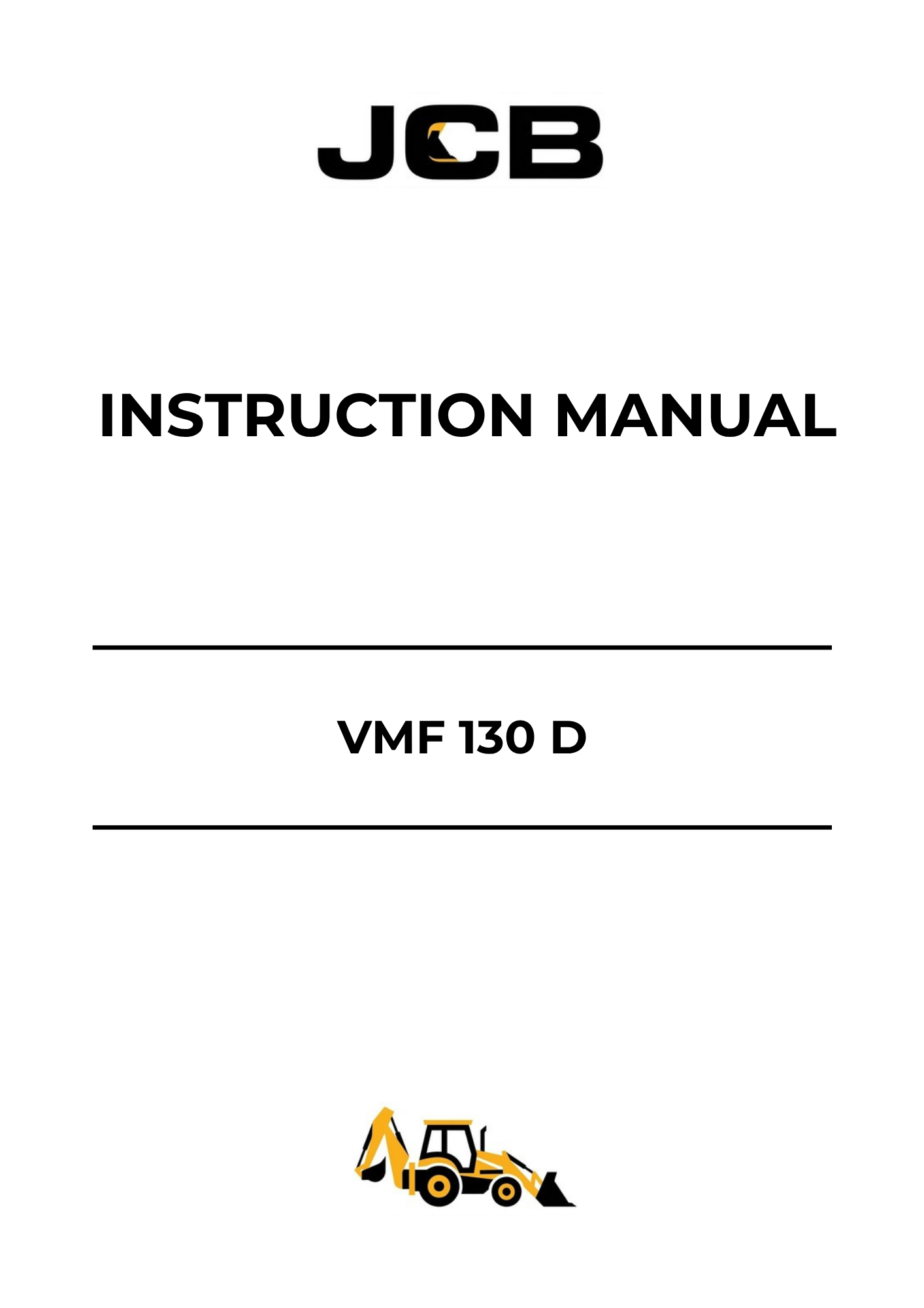 JCB VMF 130 D Instruction Manual 06035-43931C PDF Download Guide
