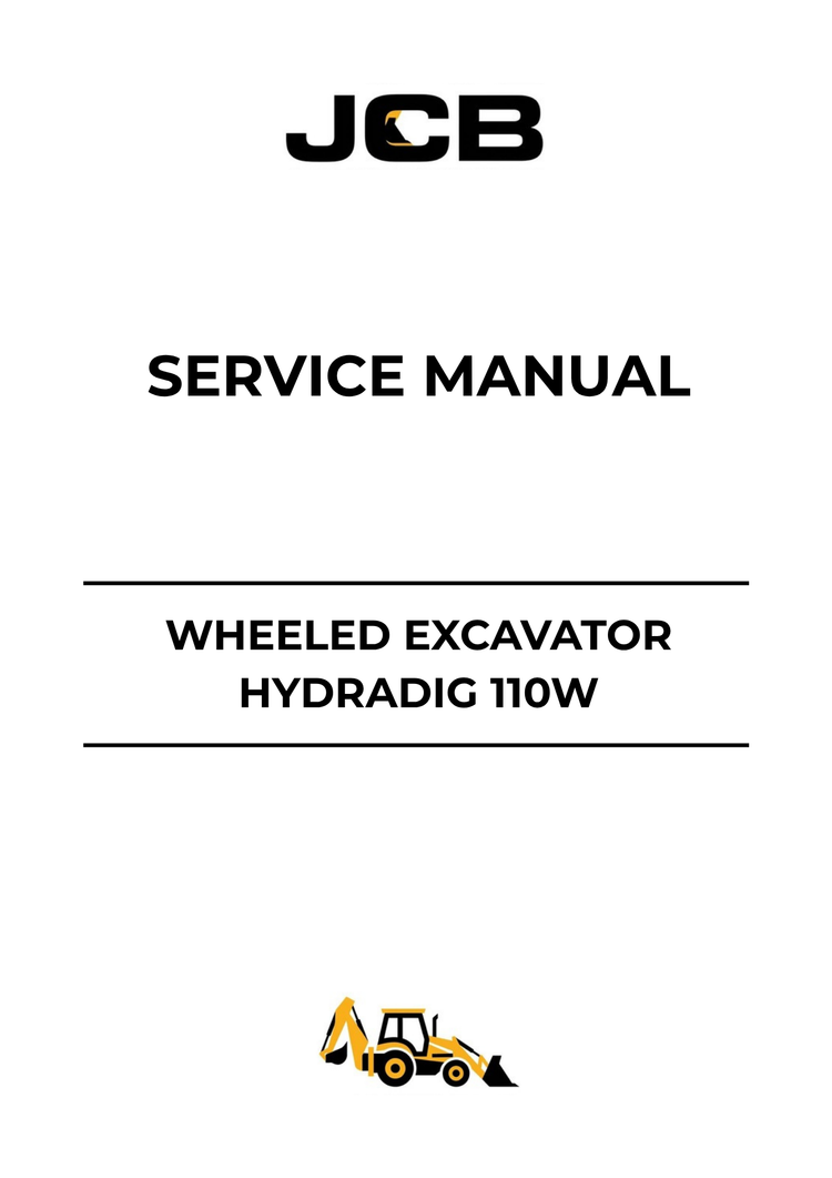 JCB Wheeled Excavator Hydradig 110W Service Manual 9813/4400 PDF