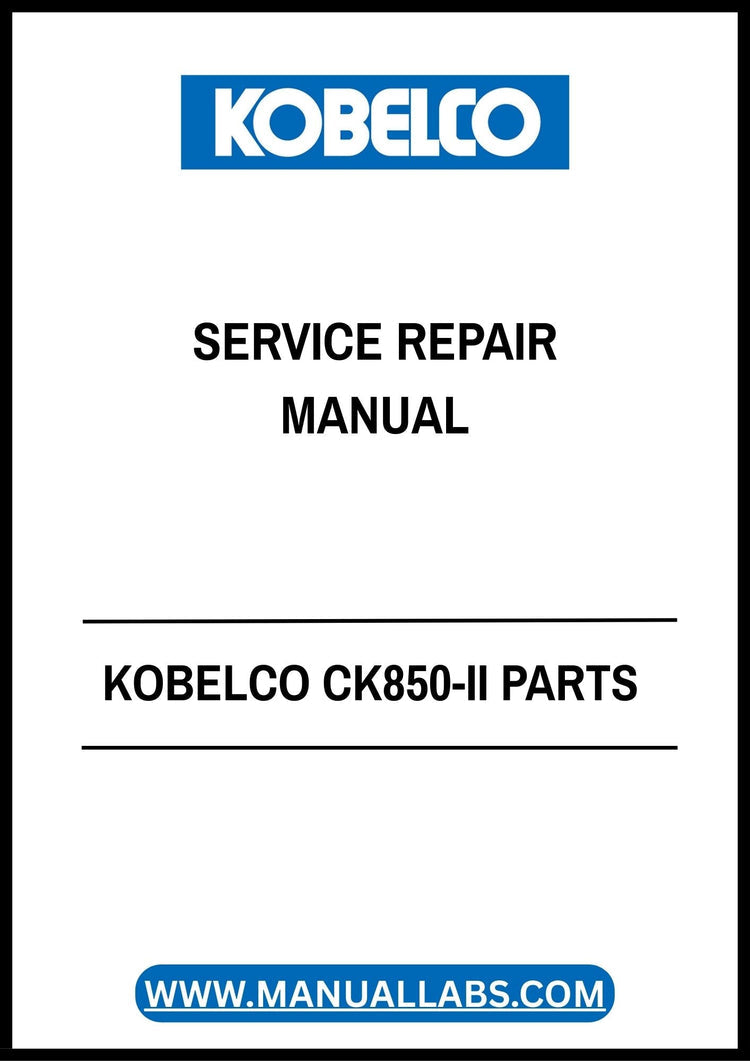KOBELCO CK850-II Parts Service Repair Manual S3GG14012ZO05 PDF