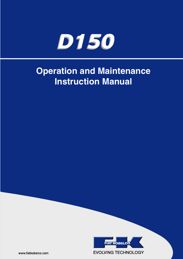 D150 Excavator Operator Instructions 604.19.160.00 PDF