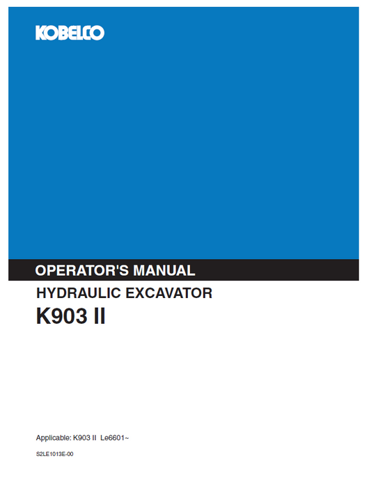KOBELCO Hydraulic Excavator K903 II – Heavy-Duty Excavation Machine