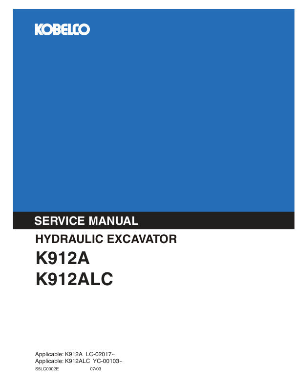 KOBELCO 50SR ACERA Tier 4 Compact Crawler Excavator Service Manual S5PJ0023E01 PDF Download