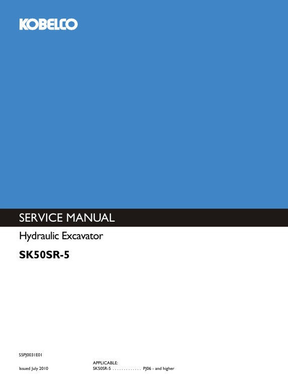 Kobelco Mitsubishi 6D1 Diesel Engine Shop Manual 97821-02021 PDF Download
