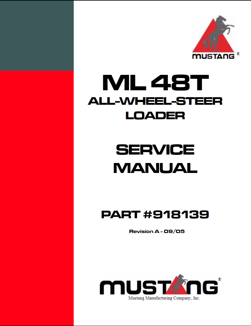 SEO Title ML48T Mustang All Wheel Steer Loader Service Repair Manual 918139 PDF Download