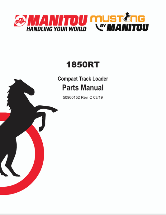 MUSTANG 1850RT Compact Track Loader (50960152) Parts Manual PDF File