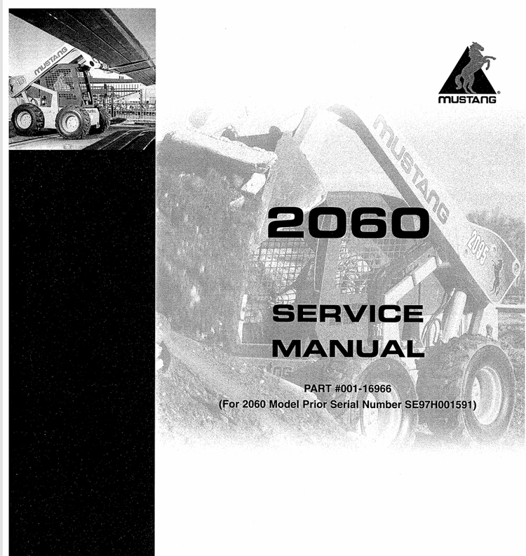 Mustang 2060 (001-16966) Service Manual PDF Download | Repair & Maintenance Guide