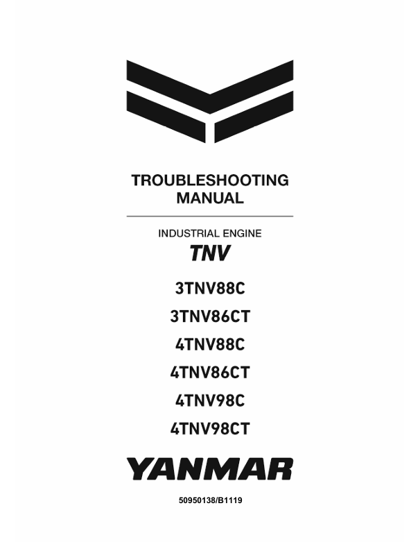 Mustang 3TNV88C 3TNV86CT 4TNV88C 4TNV86CT 4TNV98C 4TNV98CT Troubleshooting Manual PDF (50950138)
