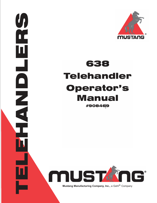 MUSTANG 638 Telehandler (908469) Operator's Manual PDF Download