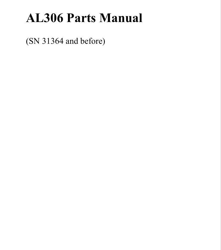 MUSTANG AL306 (31364) Parts Manual PDF – Complete Illustrated Parts Catalog