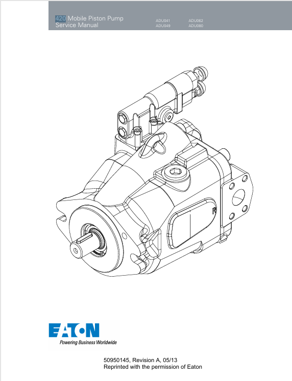 Mustang Eaton 420 (50950145) Service Manual PDF Download | Repair & Maintenance Guide