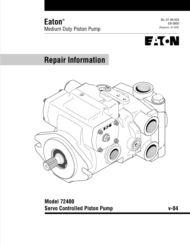 Mustang Eaton 72400 (917119) Repair Manual PDF | Complete Service Guide