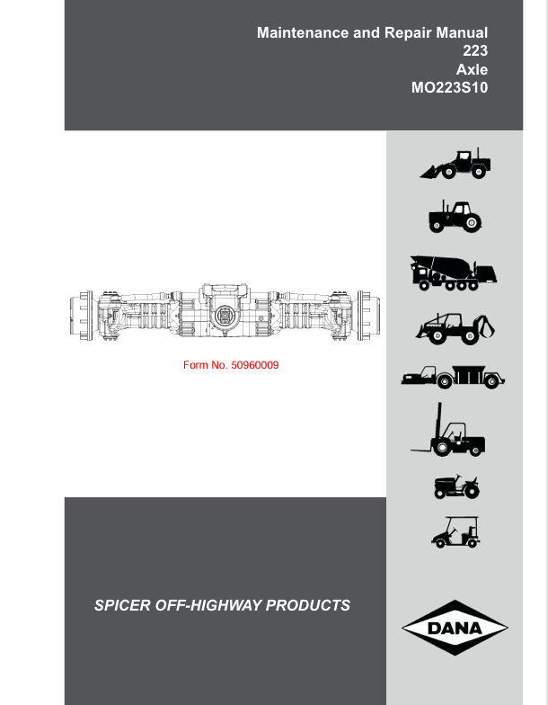 Mustang 223 MO223S10 (50960009) Maintenance & Repair Manual PDF Download