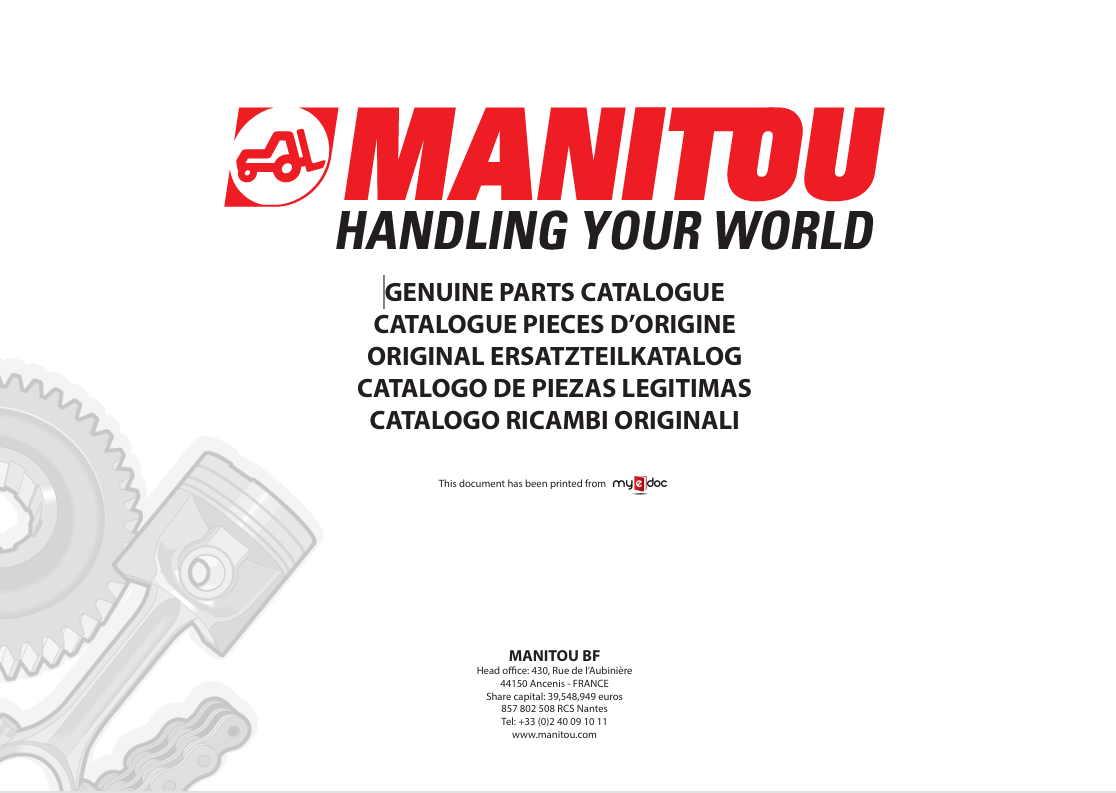 MUSTANG MONITOU (917162) Parts Manual PDF File – Complete Parts Catalog Guide