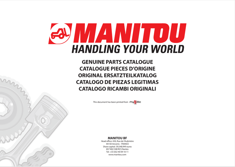Mustang Monitou Handling Your World (50950013) Parts Manual PDF File