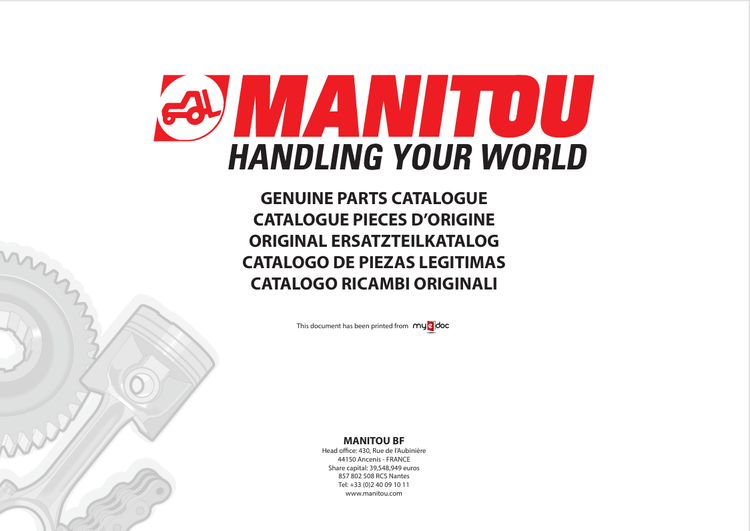 MUSTANG MONITOU HANDLING YOUR WORLD (917324) Parts Manual PDF Download