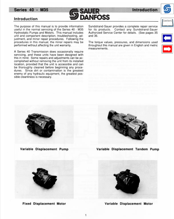 Mustang Sauer Danfoss M35 (50940357) Service Manual PDF – Complete Repair Guide