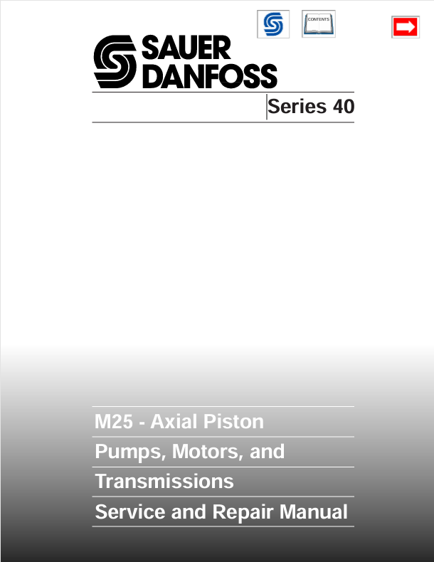 Mustang Sauer Danfoss Series 40 (9151825) Service & Repair Manual PDF