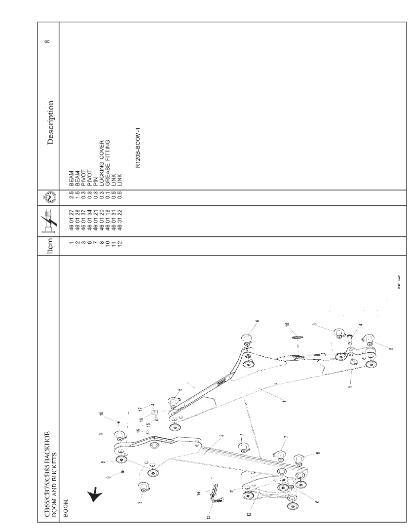 Massey Ferguson MF CB65, CB75 & CB85 Backhoe Repair Time Schedule Manual PDF Download