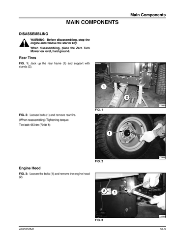Massey Ferguson MF ZT29 & ZT33 Zero Turn Mower Workshop Service Repair Manual 4283357M1 PDF Download