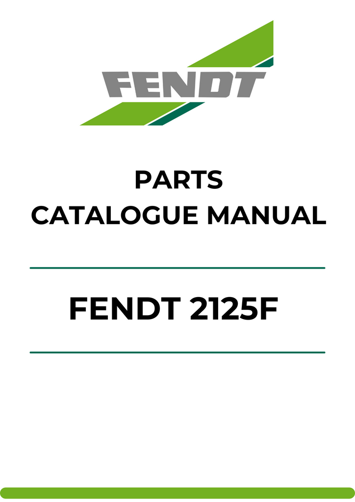 PARTS CATALOG MANUAL - FENDT 2125F PDF FILE