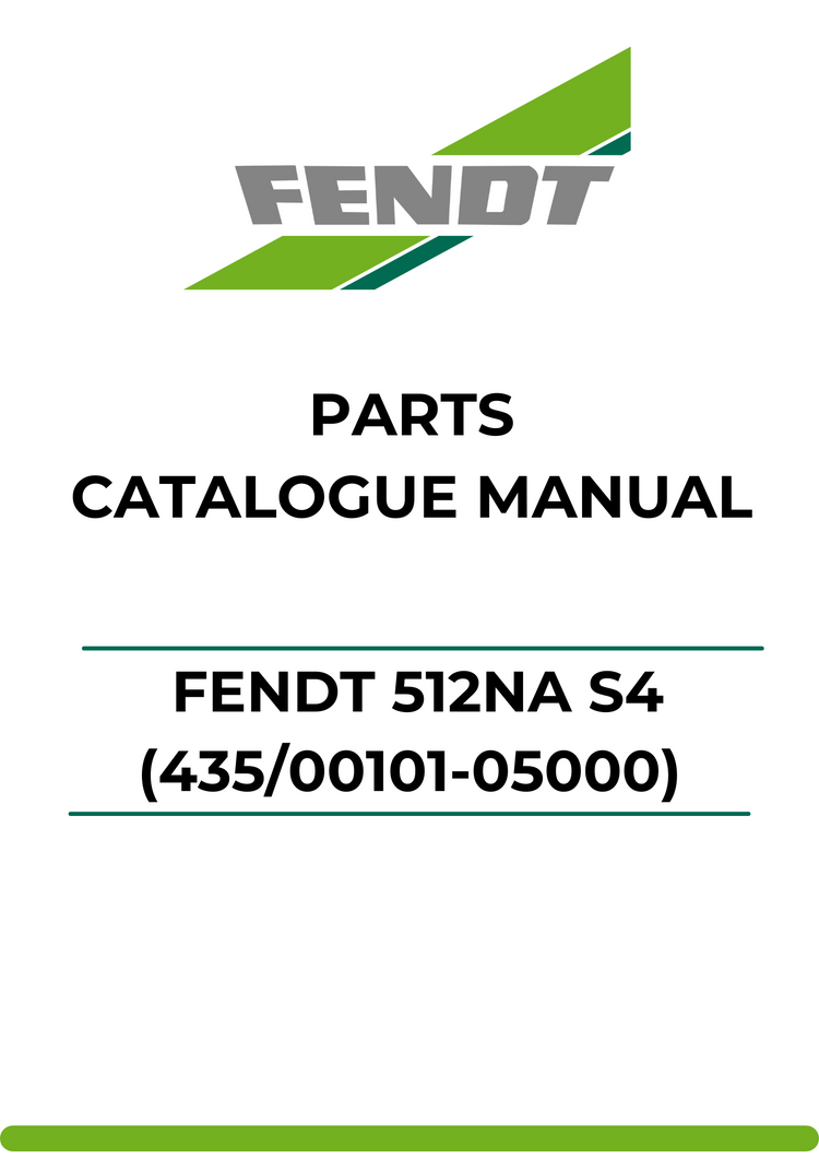 PARTS CATALOG MANUAL - FENDT 512NA S4 (435/00101-05000) (WAM435XXX00F05001-99999) PDF FILE