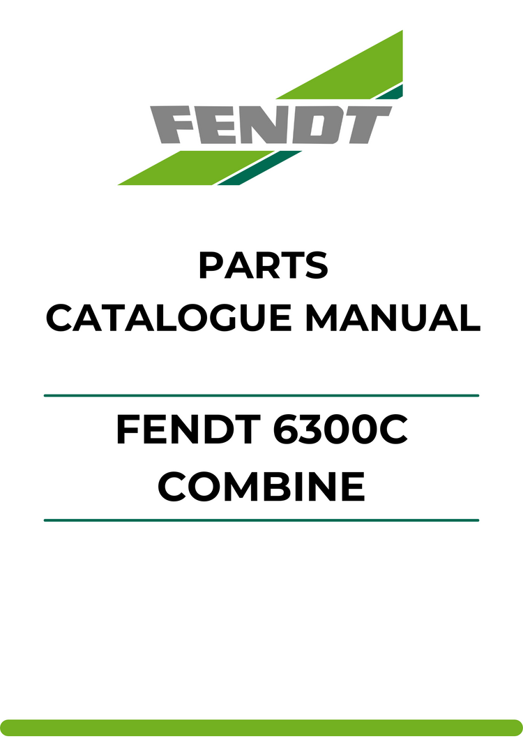 PARTS CATALOG MANUAL - FENDT 6300C COMBINE (563010001-999 / 563410001-999 AL) PDF FILE