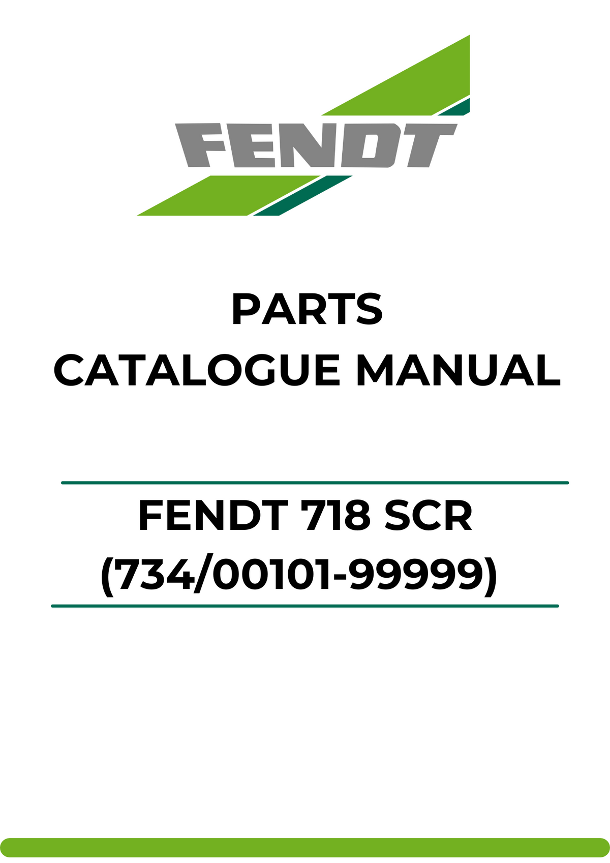 PARTS CATALOG MANUAL - FENDT 718 SCR (734/00101-99999) PDF FILE