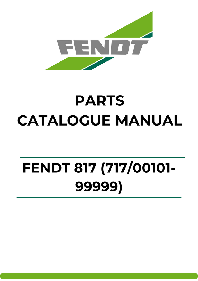 PARTS CATALOG MANUAL - FENDT 817 (717/00101-99999) PDF FILE