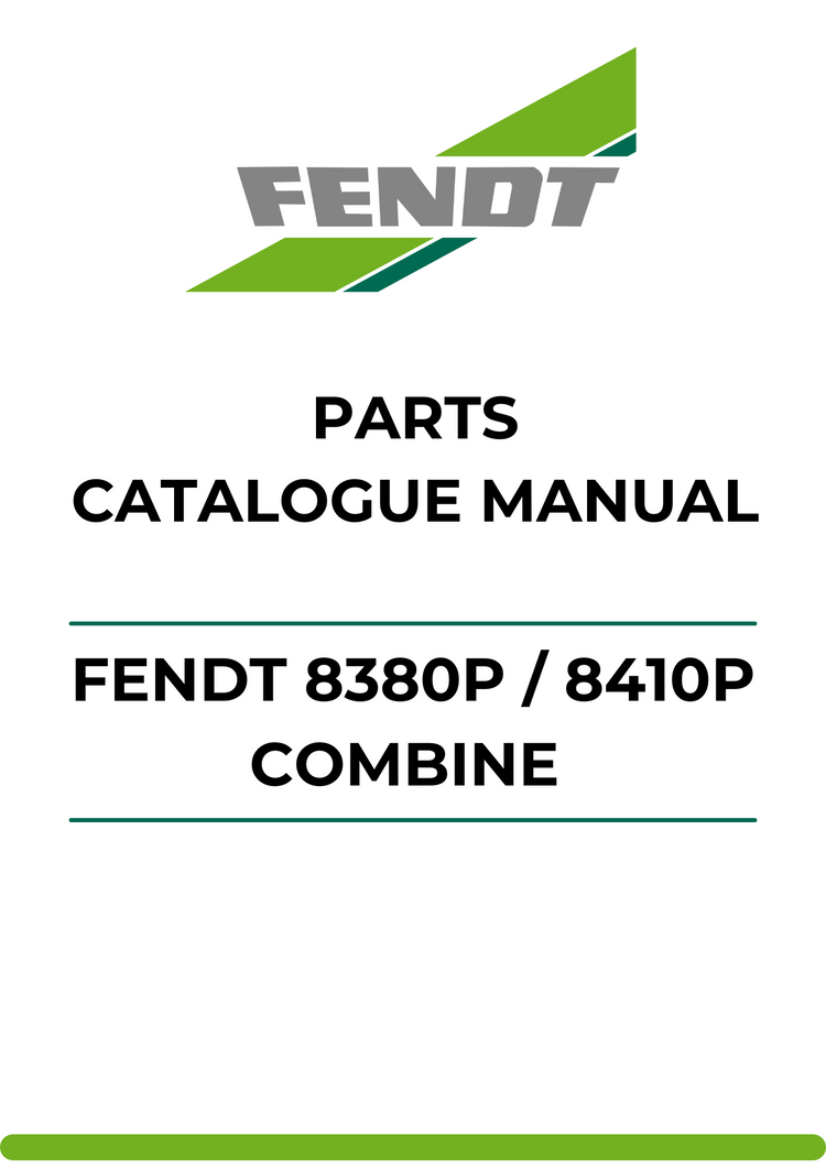 PARTS CATALOG MANUAL - FENDT 8380P (582000001-999 / 582400001-999 AL) / 8410P (583000001-999 / 583400001-999 AL) COMBINE PDF FILE
