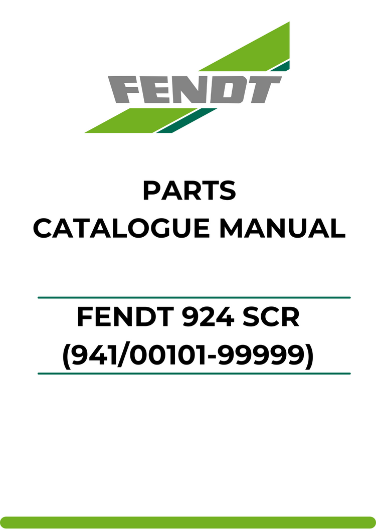 PARTS CATALOG MANUAL - FENDT 924 SCR (941/00101-99999) PDF FILE