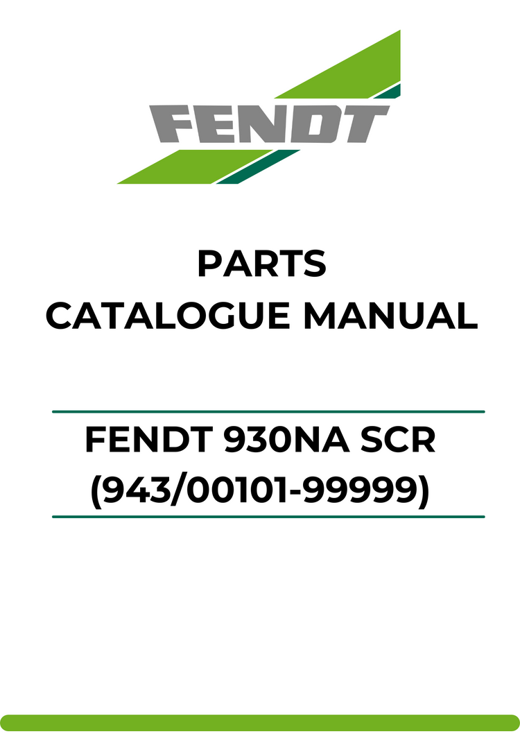 PARTS CATALOG MANUAL - FENDT 930NA SCR (943/00101-99999) PDF FILE