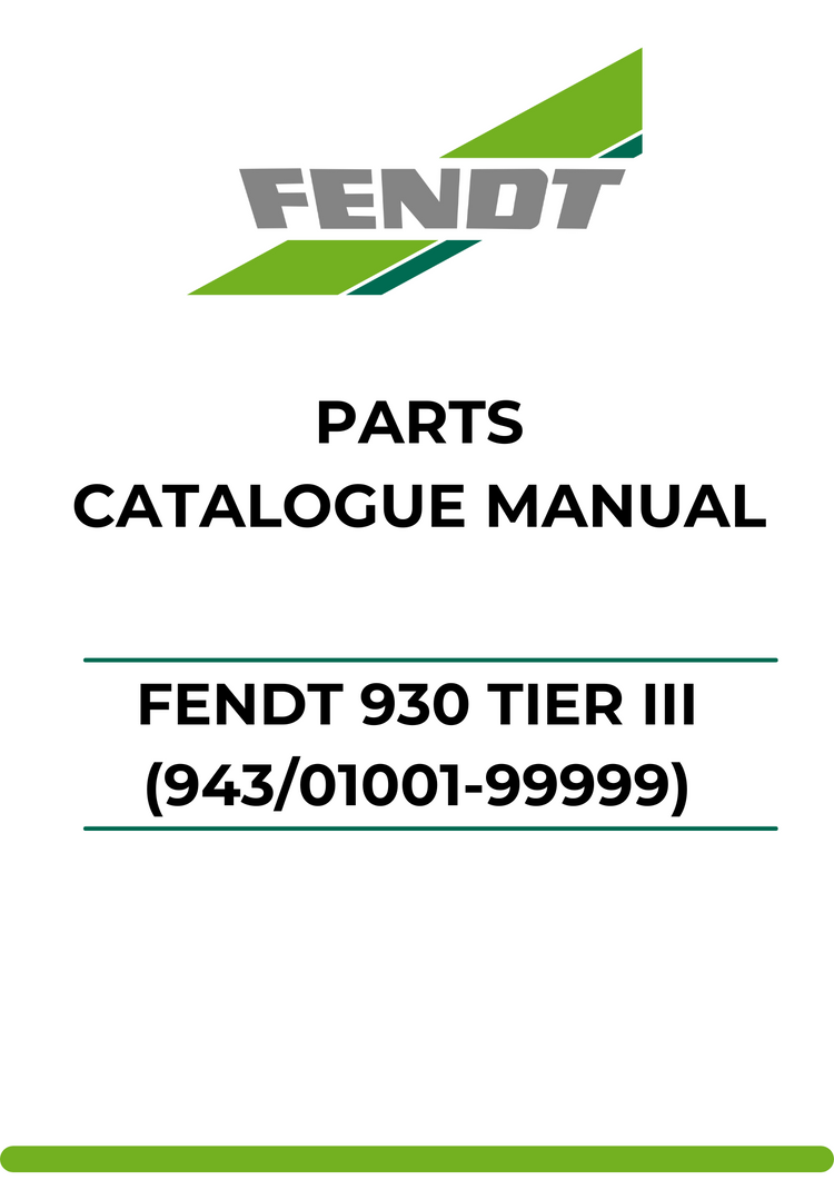 PARTS CATALOG MANUAL - FENDT 930 TIER III (943/01001-99999) PDF FILE