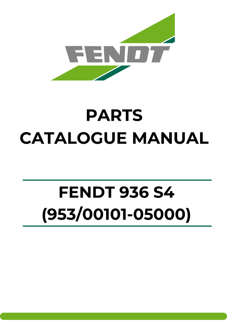 PARTS CATALOG MANUAL - FENDT 936 S4 (953/00101-05000) (WAM953XXX00F05001-99999) PDF FILE