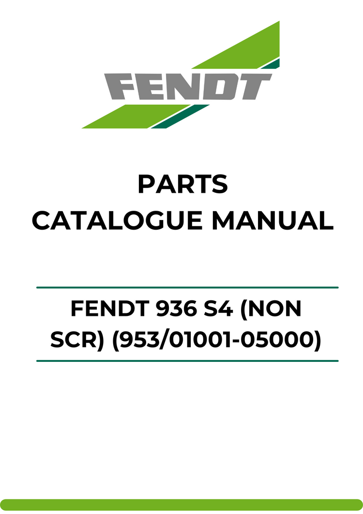 PARTS CATALOG MANUAL - FENDT 936 S4 (NON SCR) (953/01001-05000) (WAM953XXX00F05001-99999) PDF FILE