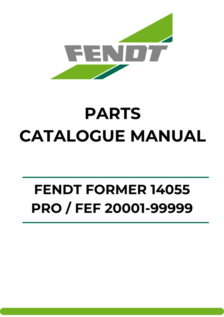 PARTS CATALOG MANUAL - FENDT FORMER 14055 PRO / FEF 20001-99999 PDF FILE