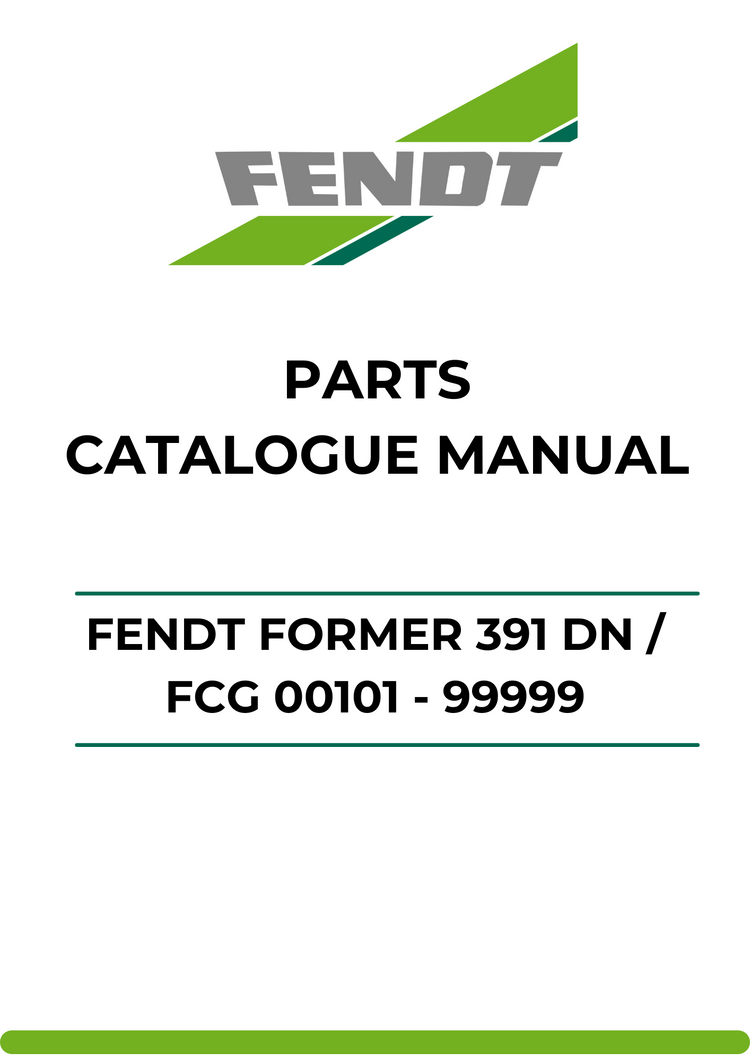 PARTS CATALOG MANUAL - FENDT FORMER 391 DN / FCG 00101 - 99999 PDF FILE