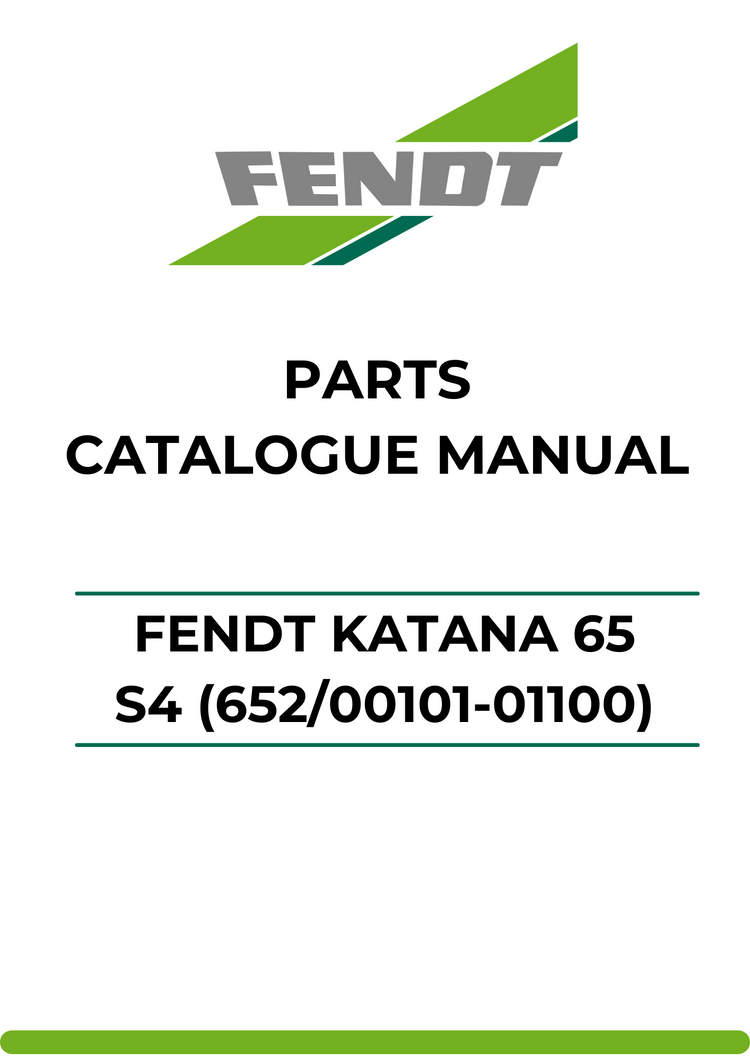 PARTS CATALOG MANUAL - FENDT KATANA 65 S4 (652/00101-01100) (WAM652XXX00F01101-99999) PDF FILE