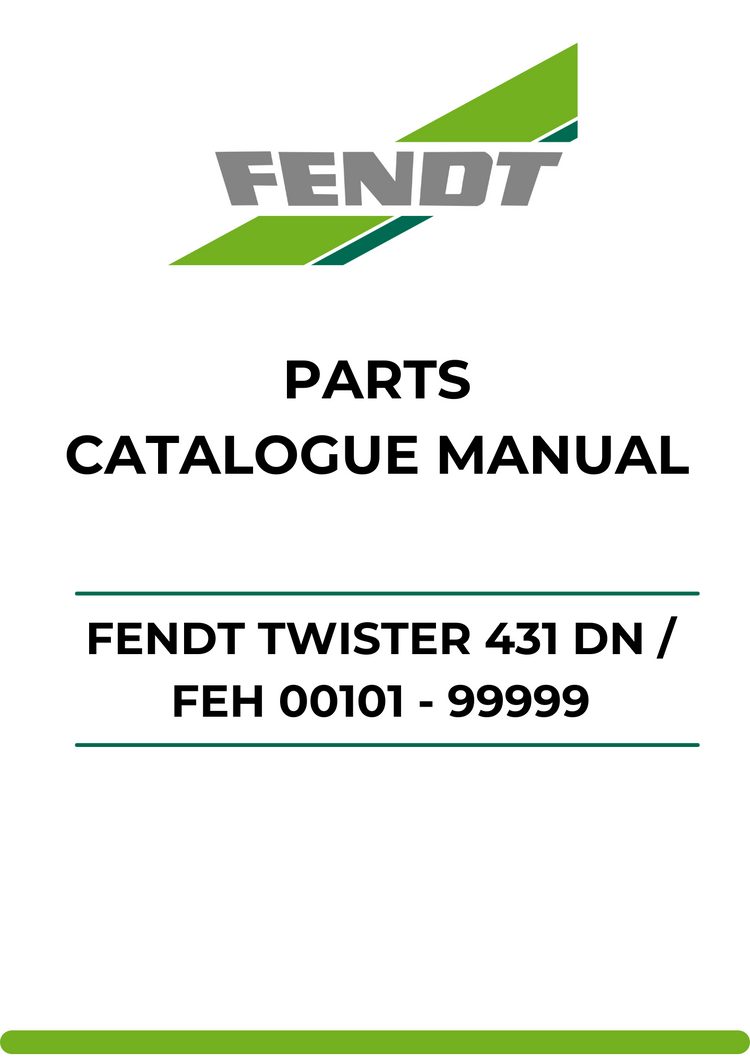 PARTS CATALOG MANUAL - FENDT TWISTER 431 DN / FEH 00101 - 99999 PDF FILE