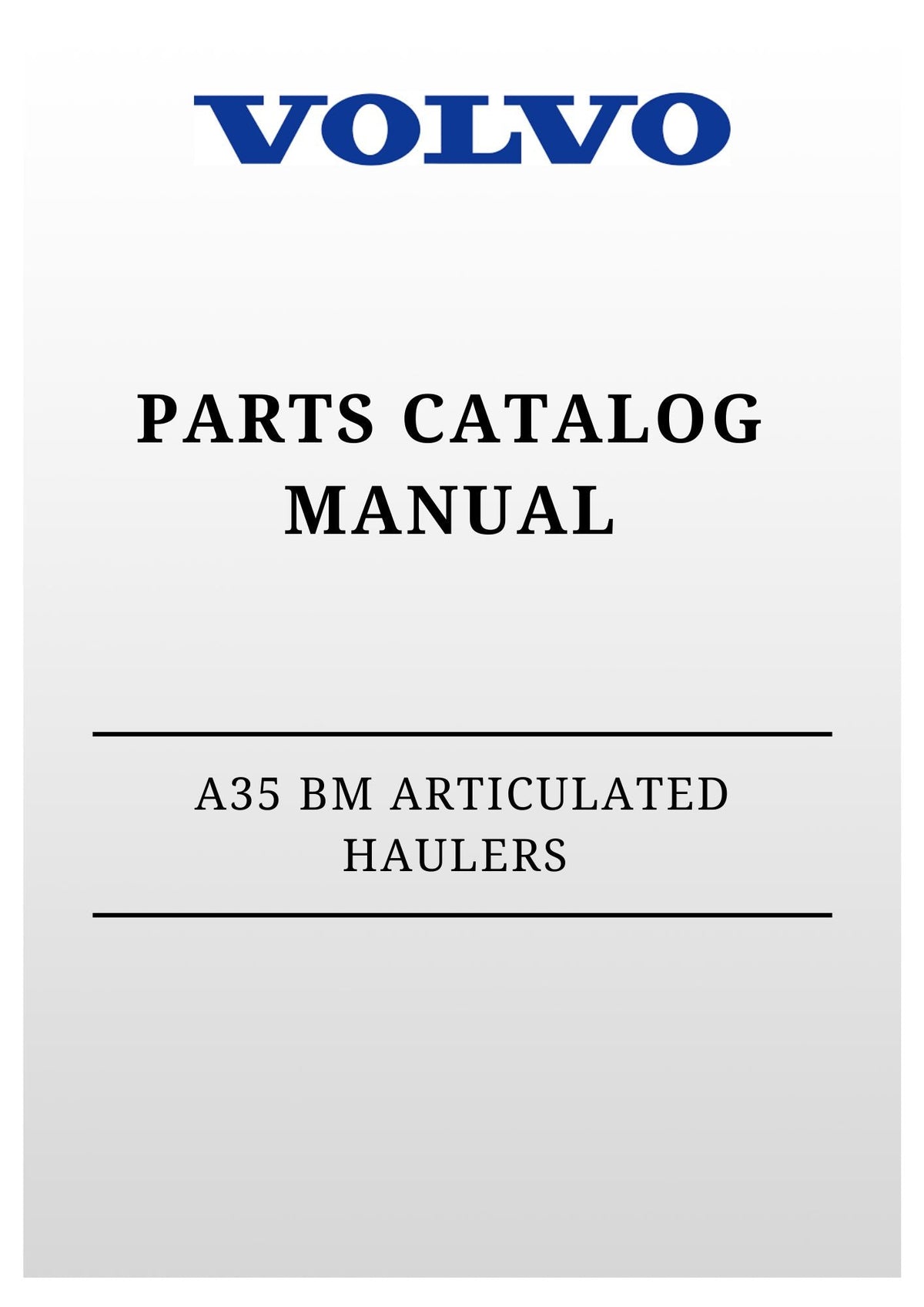 VOLVO DD105 PID.12788609 ASPHALT COMPACTOR (COA) PARTS CATALOG MANUAL