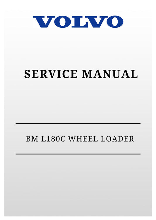 VOLVO BM L180C WHEEL LOADER SERVICE MANUAL 2020