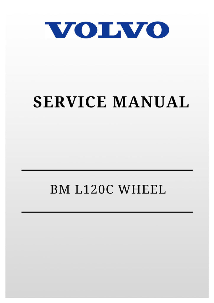 VOLVO BM L120C WHEEL LOADER SERVICE MANUAL 2020