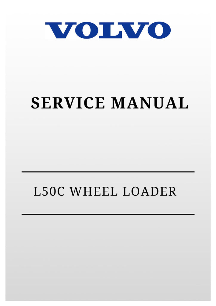 VOLVO L50C WHEEL LOADER SERVICE MANUAL 2020